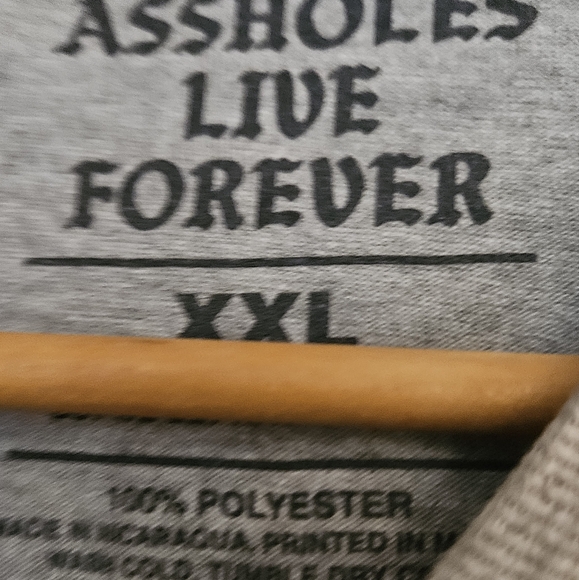 NWOT Assholes Live Forever L/S Tee- XXL - Picture 3 of 3